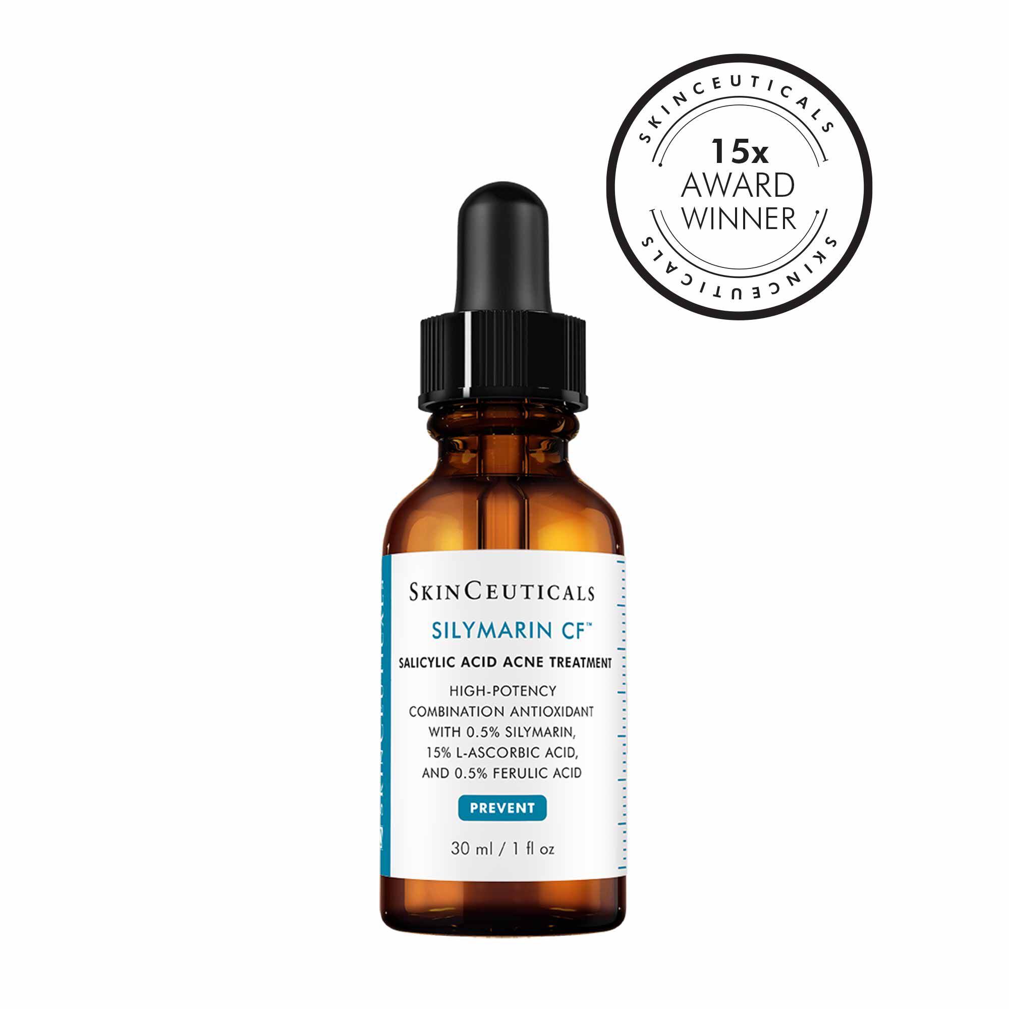 silymarin-cf-skinceuticals_award_seals SkinCeuticals Silymarin CF Высокоэффективная антиоксидантная сыворотка тройного действия 30 мл — изображение 1